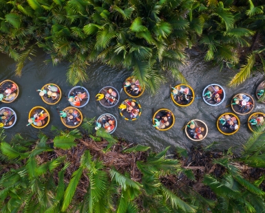 Eco-tourism in palm forest