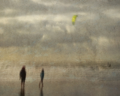 Kite surfer on the north sea