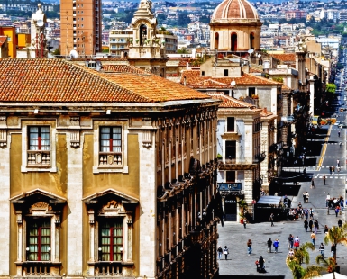 Etnea Road and the Volcano Etna 