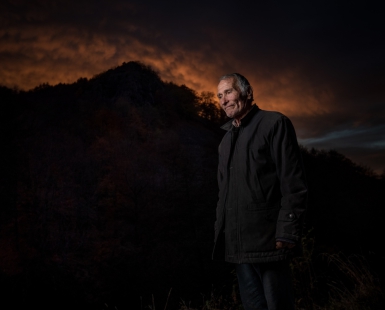 Looking at the ground