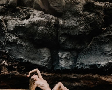 under the sunny rocks