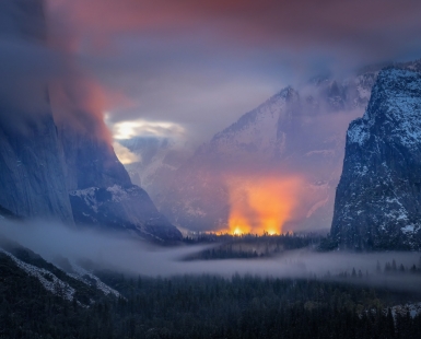 Foggy Dusk in The Valley