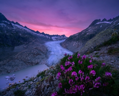 Evening in the Swiss Alps
