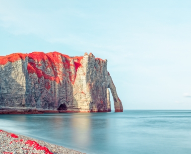 Red at Etretat I