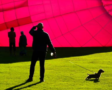 Spectators of HotAir Balloon